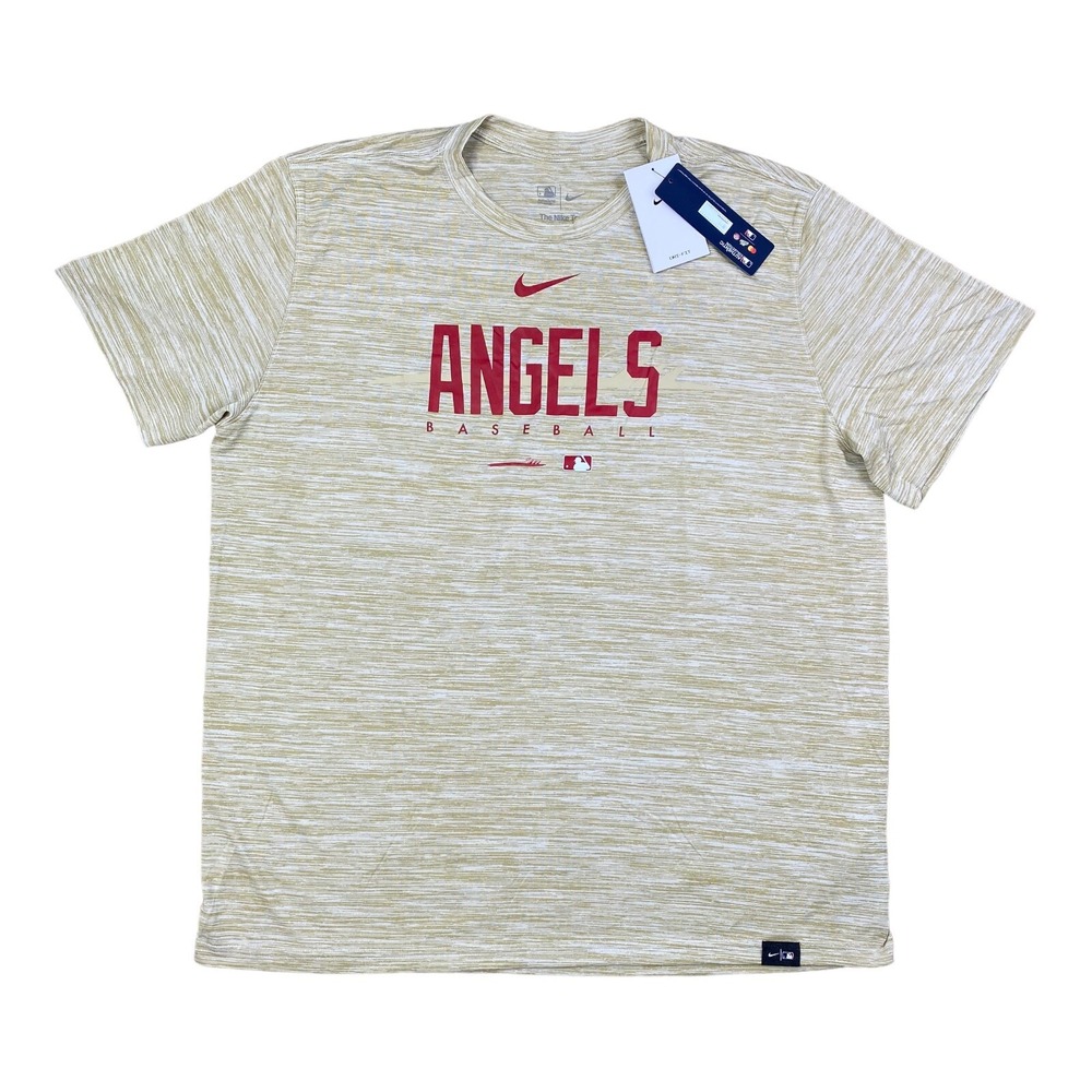 Los Angeles Angels Nike T-Shirt Mens 2XL City Connect Velocity Performance Cream